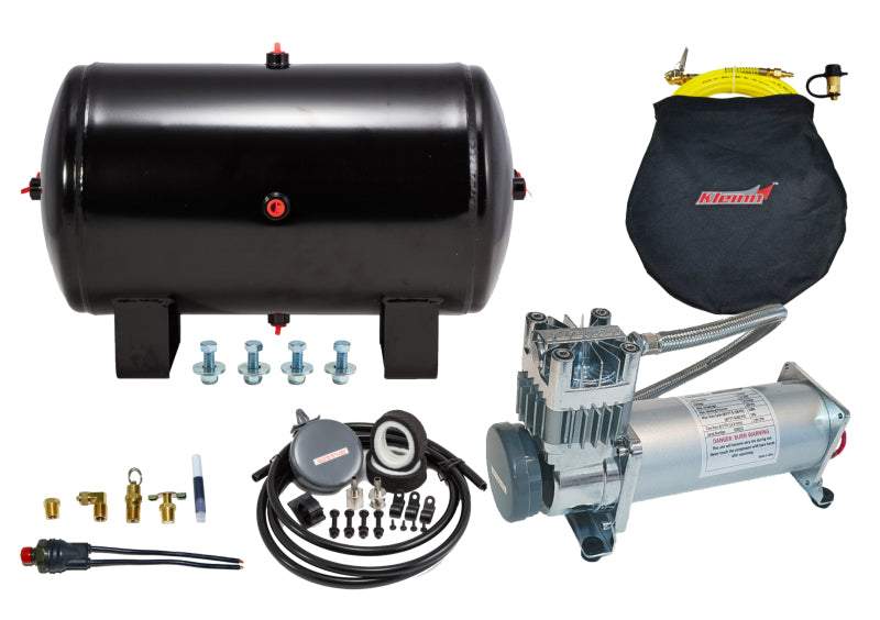 Kleinn Air System w/ 150 PSI Waterproof/ 100 Percent Duty Cycle Air Compressor / 5.0 gal Air Tank Horns Kleinn Air Horns