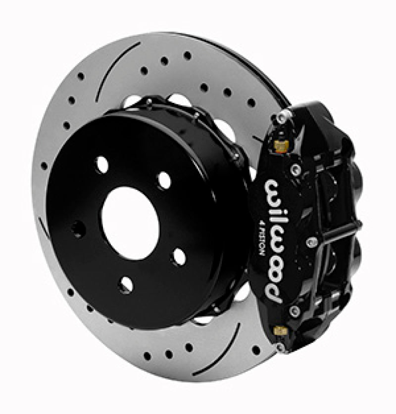 Wilwood 2020+ Jeep Gladiator Narrow Superlite 4R Rear Drill & Slot. Brake Kit 14.00in Black w/ Lines Big Brake Kits Wilwood