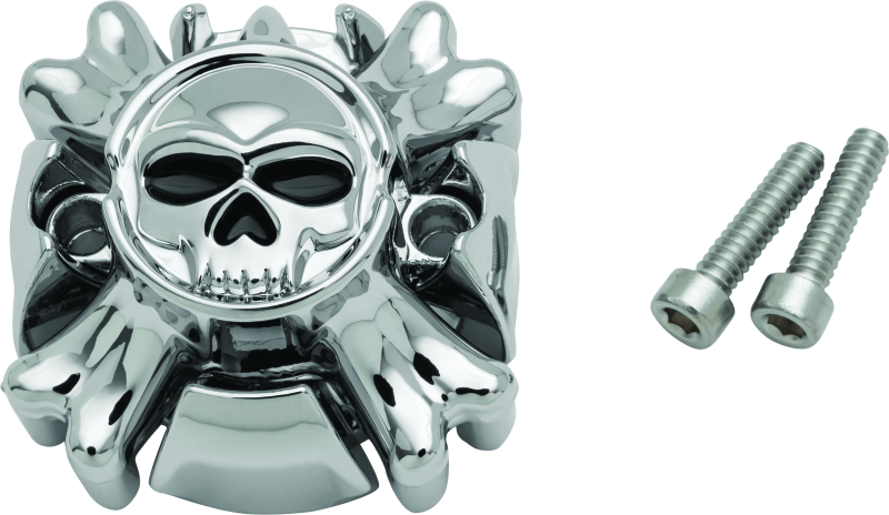 Kuryakyn Replacement Zombie Grip Emblems Without Throttle Boss Chrome Grips Kuryakyn