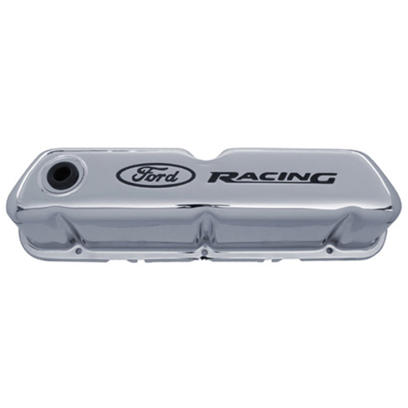 Ford Racing Logo Stamped Steel Valve Covers - Chrome Valve Covers Ford Racing