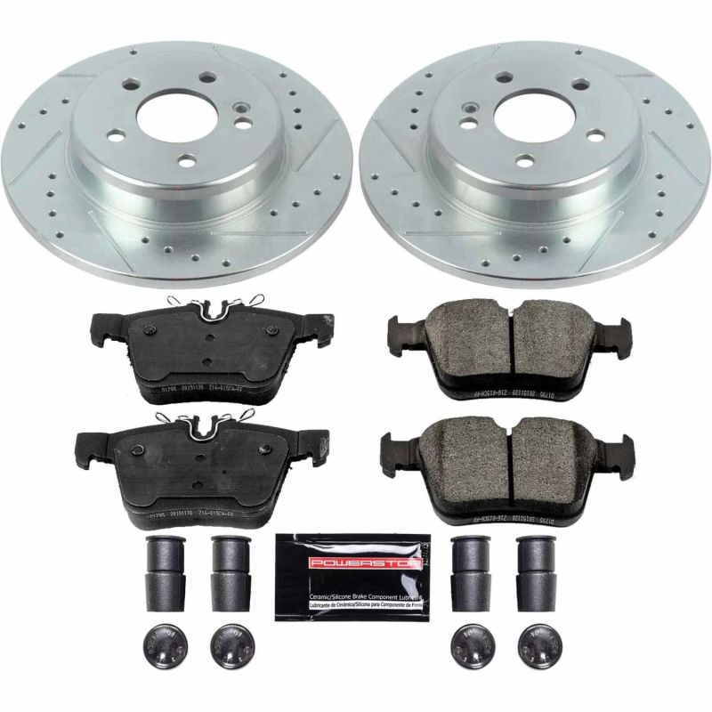 Power Stop 17-18 Mercedes-Benz C300 Rear Z23 Evolution Sport Brake Kit Brake Kits - Performance D&S PowerStop
