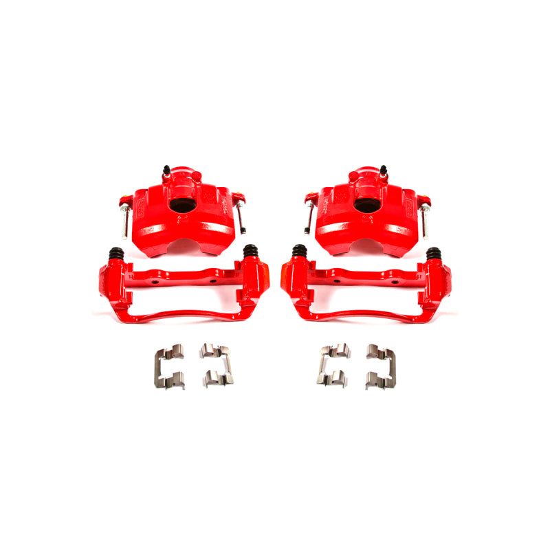 Power Stop 08-11 Ford Focus Front Red Calipers w/Brackets - Pair Brake Calipers - Perf PowerStop