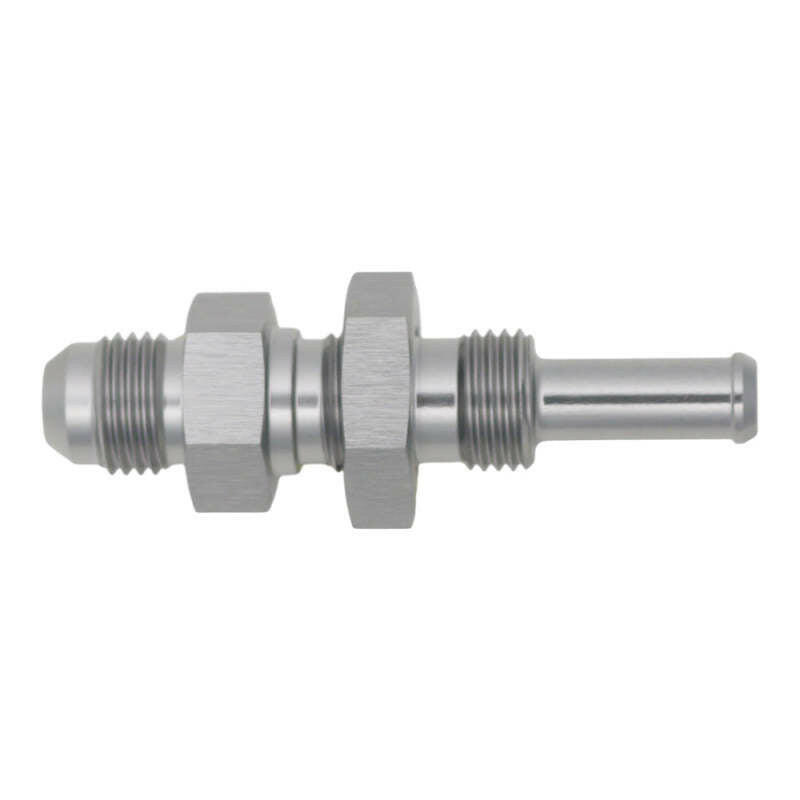 DeatschWerks 6AN Male Flare to Straight 5/16in Single Hose Barb - Anodized DW Titanium Fittings DeatschWerks