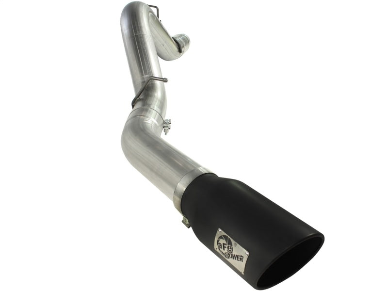 aFe MACHForce XP Exhaust 5in DPF-Back SS 11-13 GM Diesel Trucks V8-6.6L (td) (LML) (Blk Tip) DPF Back aFe