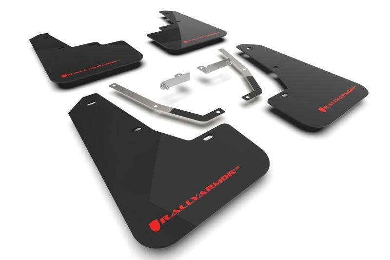 Rally Armor 24-25 Subaru Crosstrek Black UR Mud Flap Red Logo Mud Flaps Rally Armor