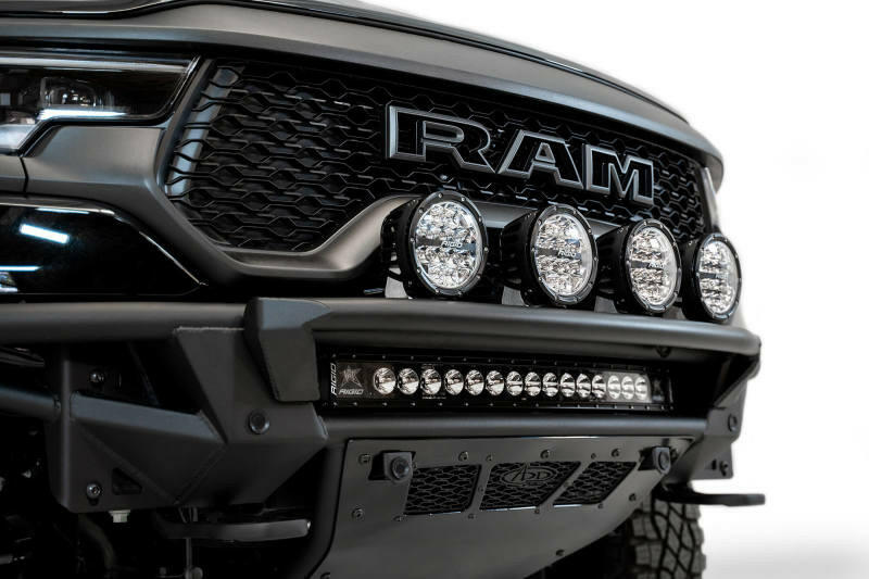 Addictive Desert Designs 2021 Dodge RAM 1500 TRX Light Hoop For PRO Bolt-On Front Bumper Light Mounts Addictive Desert Designs