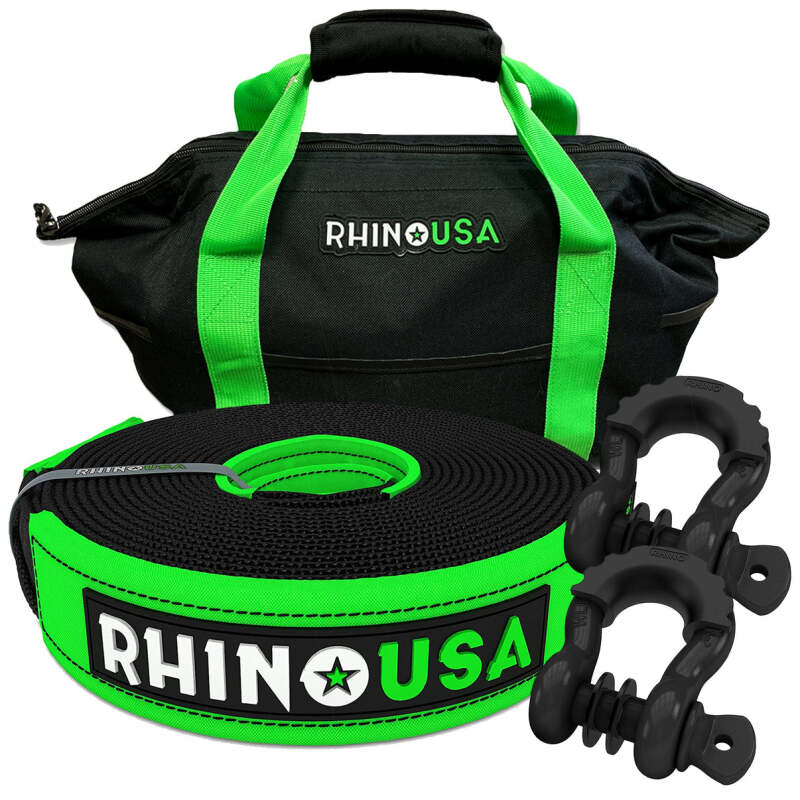 Rhino USA 20Ft Tow Strap/Shackles Combo Shackle Kits Rhino USA