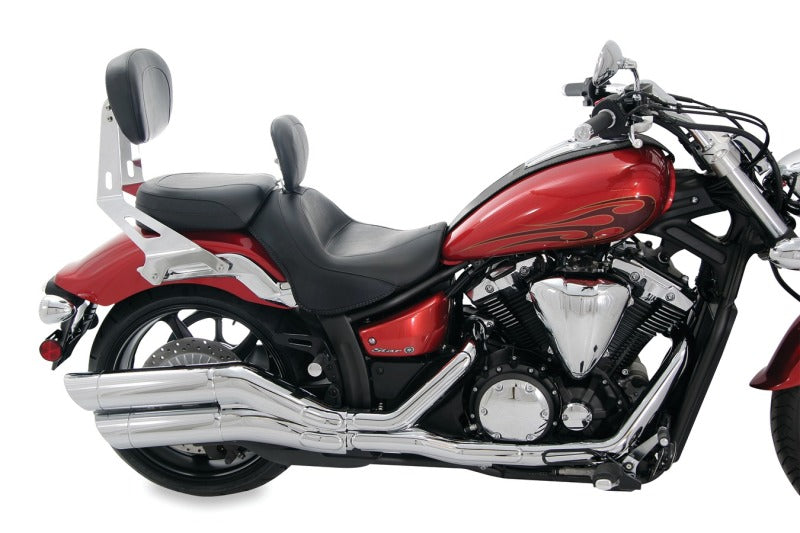 Mustang 11-17 Yamaha Sissy Bar Pad w/Studs (12 inch x 9 inch) - Black Sissy Bar Pads Mustang Motorcycle