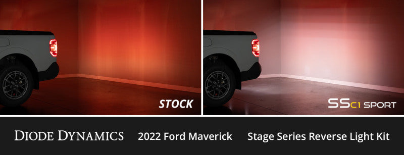 Diode Dynamics 2022+ Ford Maverick C1 Sport Stage Series Reverse Light Kit Light Accessories and Wiring Diode Dynamics