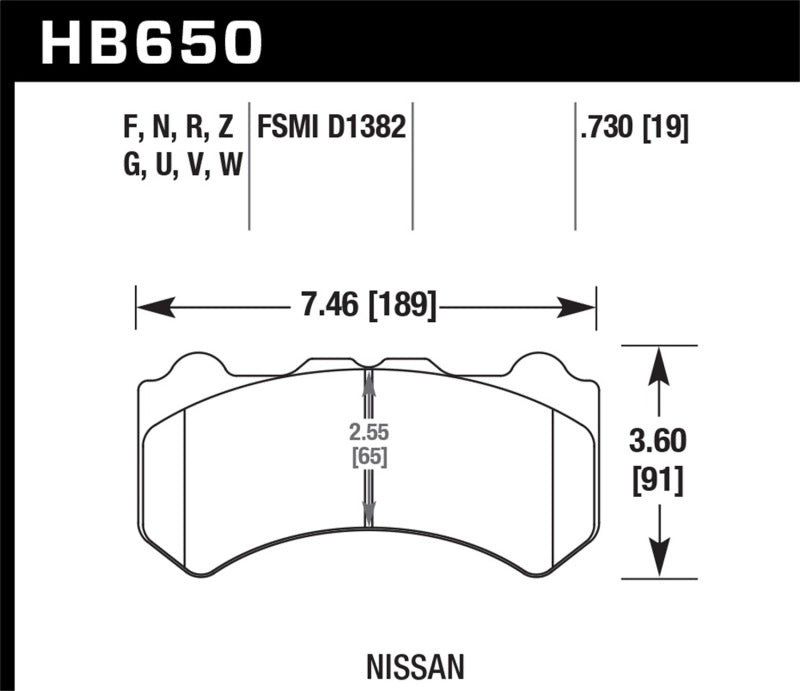 Hawk 09-11 Nissan GT-R HP+ Street Front Brake Pads Brake Pads - Performance Hawk Performance