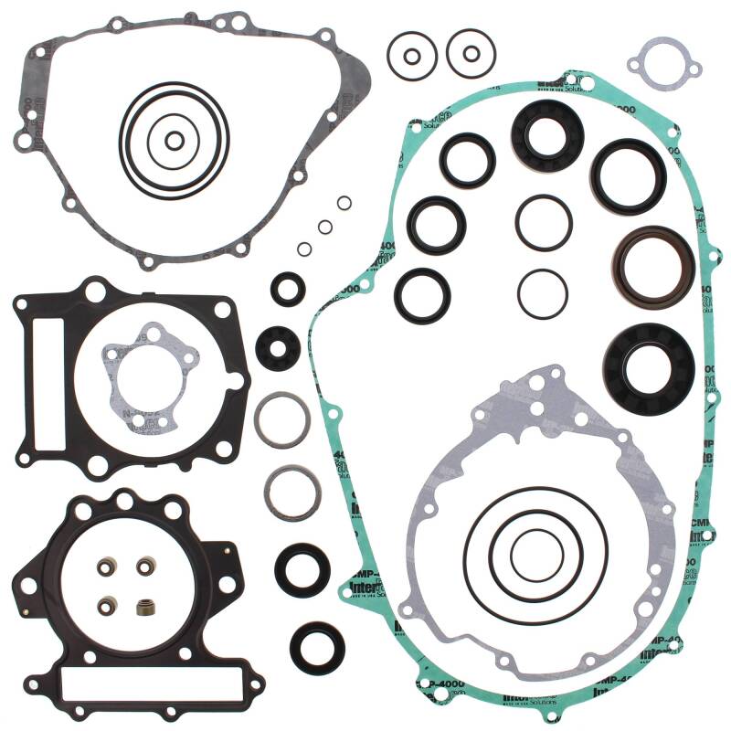 Vertex Gaskets 98-01 Yamaha YFM600 Grizzly Complete Gasket Kit w/ Oil Seals Engine Hardware Vertex Pistons