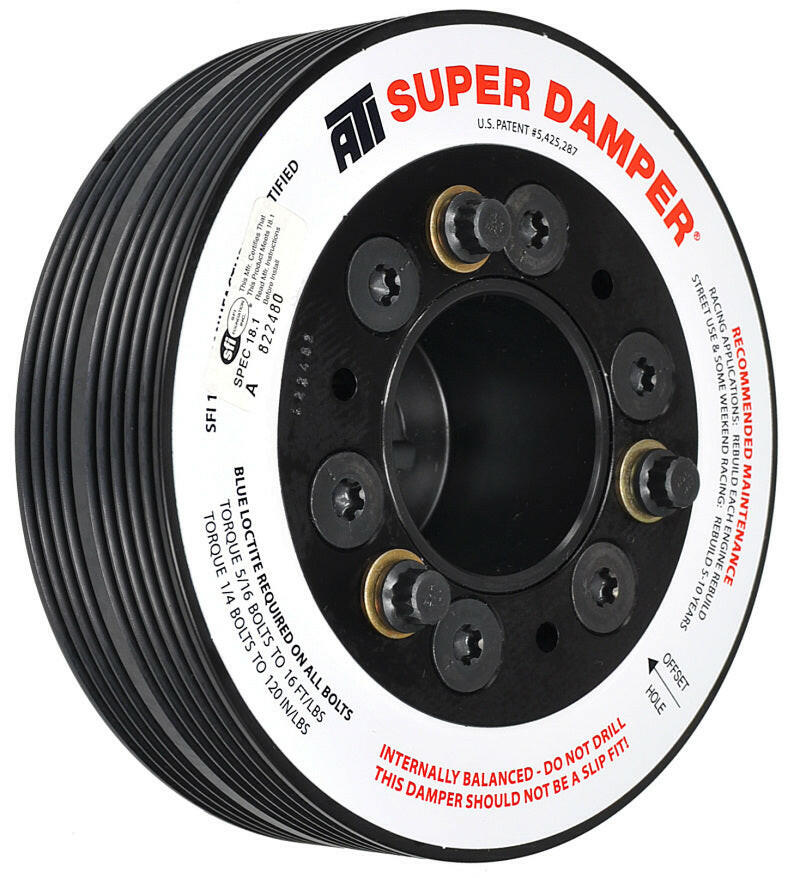 ATI Damper - 5.50in - Alum - 4 & 5 Grv - Subaru WRX EJ20 22 25 Engine 1Pc Crankshaft Dampers ATI