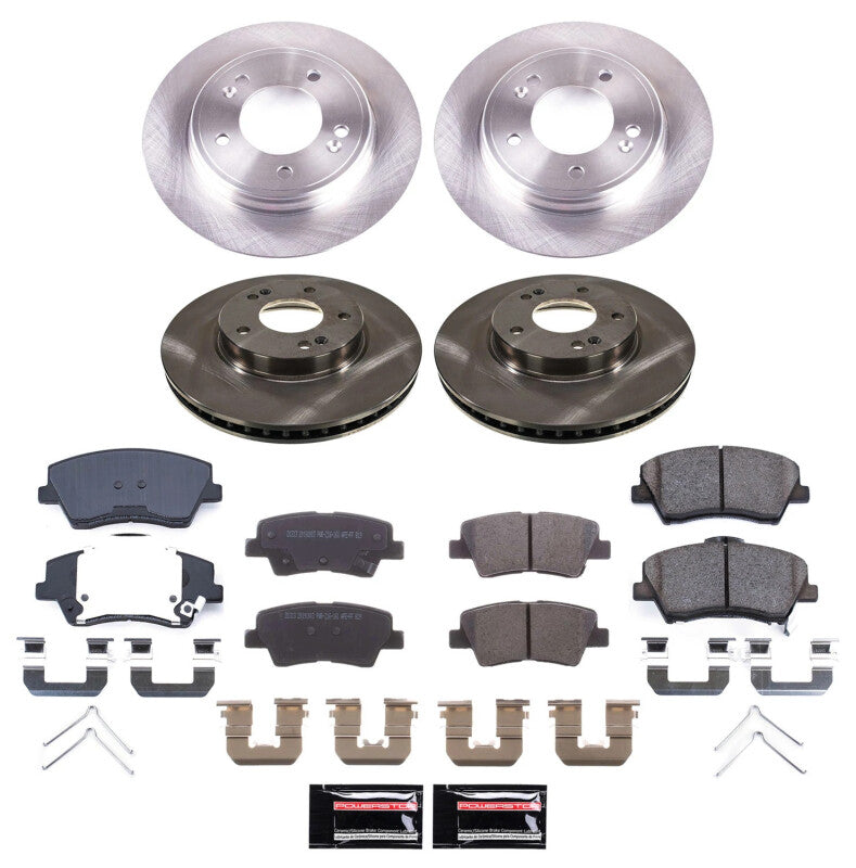 Power Stop 2023 Kia Niro Front and Rear Autospecialty Brake Kit Brake Kits - OE PowerStop
