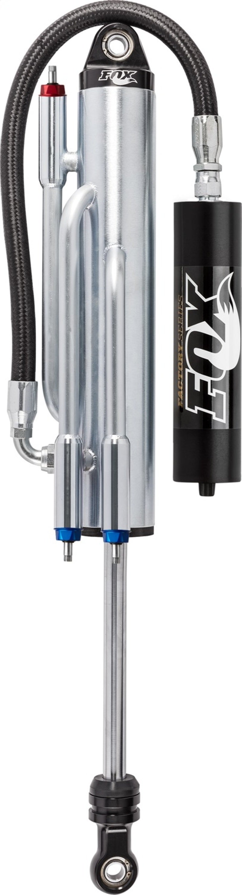 Fox 2.5 Factory Series 10in Remote Res. 3-Tube Bypass (2 Comp/1 Reb) Shock 7/8in (Cust. Valv) - Blk Shocks and Struts FOX