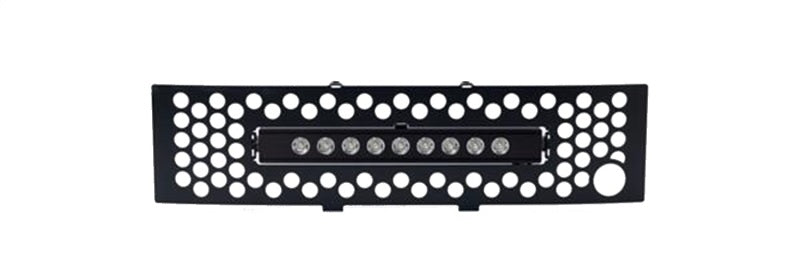Putco 11-14 Ford F-150 EcoBoost SS Black Punch Bumper Grille Insert w/ 10in Luminix Light Bar Grilles Putco