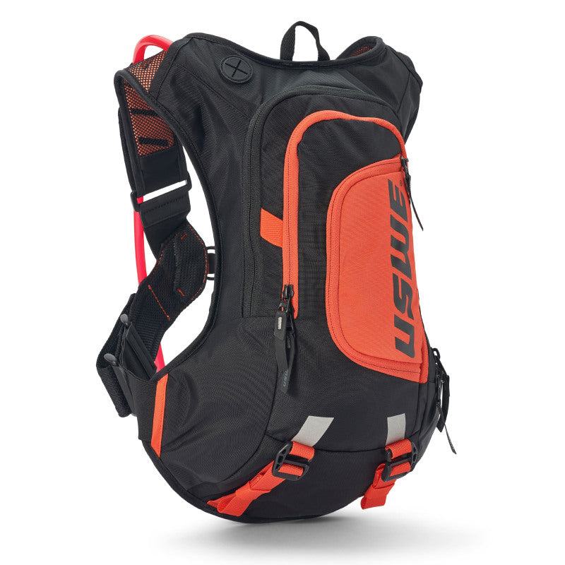 USWE Moto Hydro Hydration Pack 8L - Black/Factory Orange Bags - Hydration Packs USWE