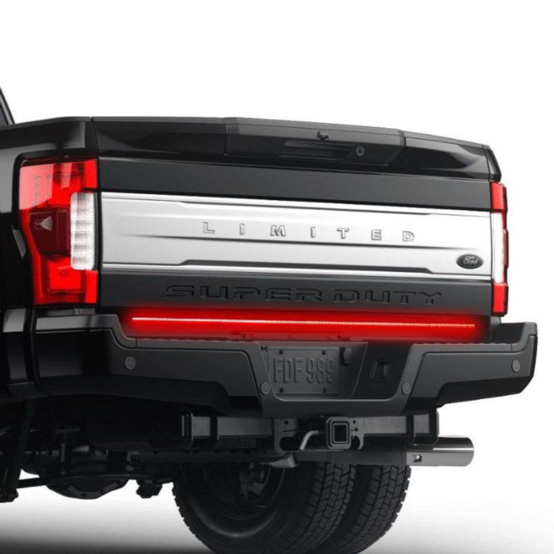 Putco 17-19 Ford Super Duty 60in Red Blade LED Light Bar w/ Direct fit Quick-Connect Harness Light Tailgate Bar Putco