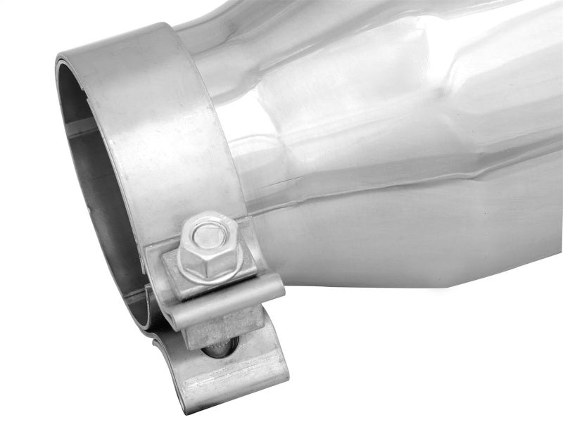 aFe MACH Force-Xp 3in Inlet x 4-1/2in Outlet x 9in Length 304 Stainless Steel Exhaust Tip Catback aFe