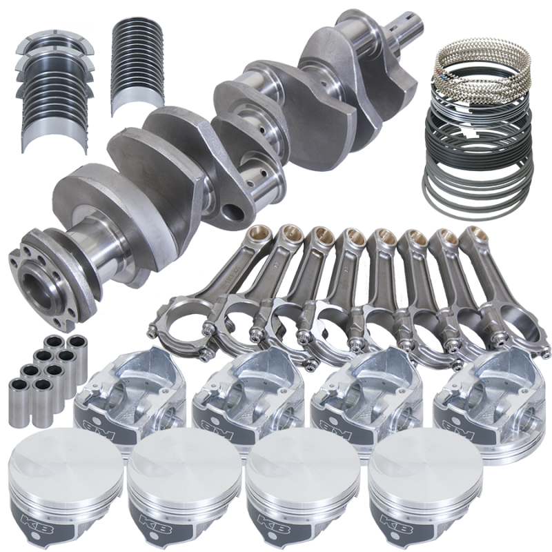 Eagle Chevy 454 4.250in Crank 6.385in I-Beam Rods -3cc Flat Top 4.250in Pistons Rotating Assembly Rotating Assemblies Eagle