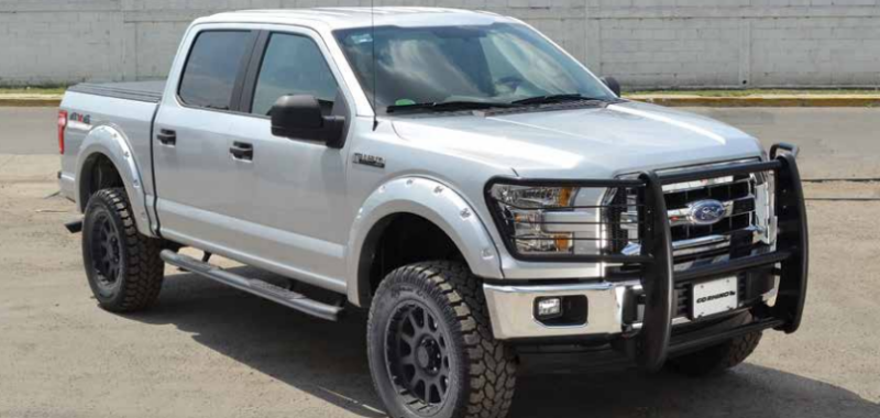 Go Rhino 15-17 Ford F-150 (Excl. ACC Models) 3000 Series StepGuard Center Grille + Brsh Grd - Chrome Grille Guards Go Rhino