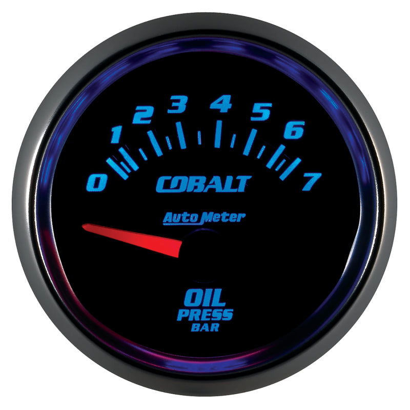 Autometer Cobalt 52mm 0-7 BAR Short Sweep Electric Oil Pressure Gauge Gauges AutoMeter