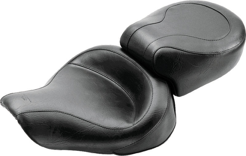 Mustang 91-05 Harley Dyna Wide Touring 1PC Seat - Black One-Piece Motorcycle Seats Mustang Motorcycle