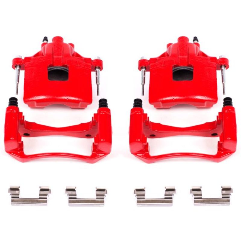 Power Stop 00-05 Buick LeSabre Front Red Calipers w/Brackets - Pair Brake Calipers - Perf PowerStop