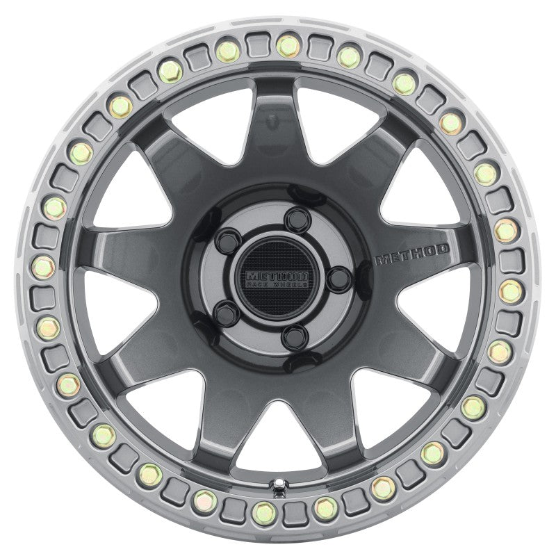 Method MR108 17x9 -44mm Offset 5x5 71.5mm CB Gloss Titanium w/BH-H24125-38 Wheel Wheels - Cast Method Wheels