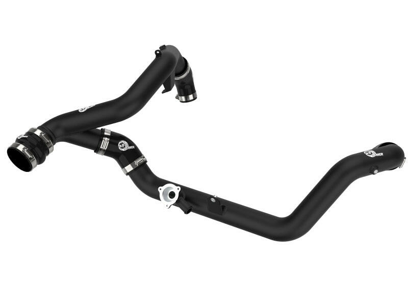 aFe Bladerunner 2-1/4 IN Aluminum Hot Charge Pipe Black 20-23 Ford Explorer/Explorer ST - Black Intercoolers aFe