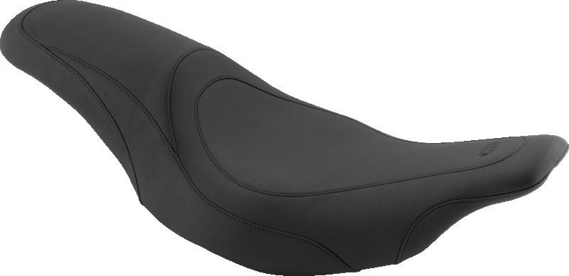 Mustang 99-15 Yamaha Road Star 1600,1700 Wide Touring 2PC Seat w/Driver Backrest Studs - Black Two-Piece Motorcycle Seats Mustang Motorcycle