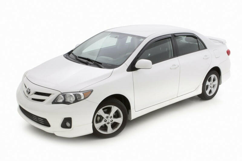 AVS 09-13 Toyota Corolla Ventvisor In-Channel Front & Rear Window Deflectors 4pc - Smoke Wind Deflectors AVS