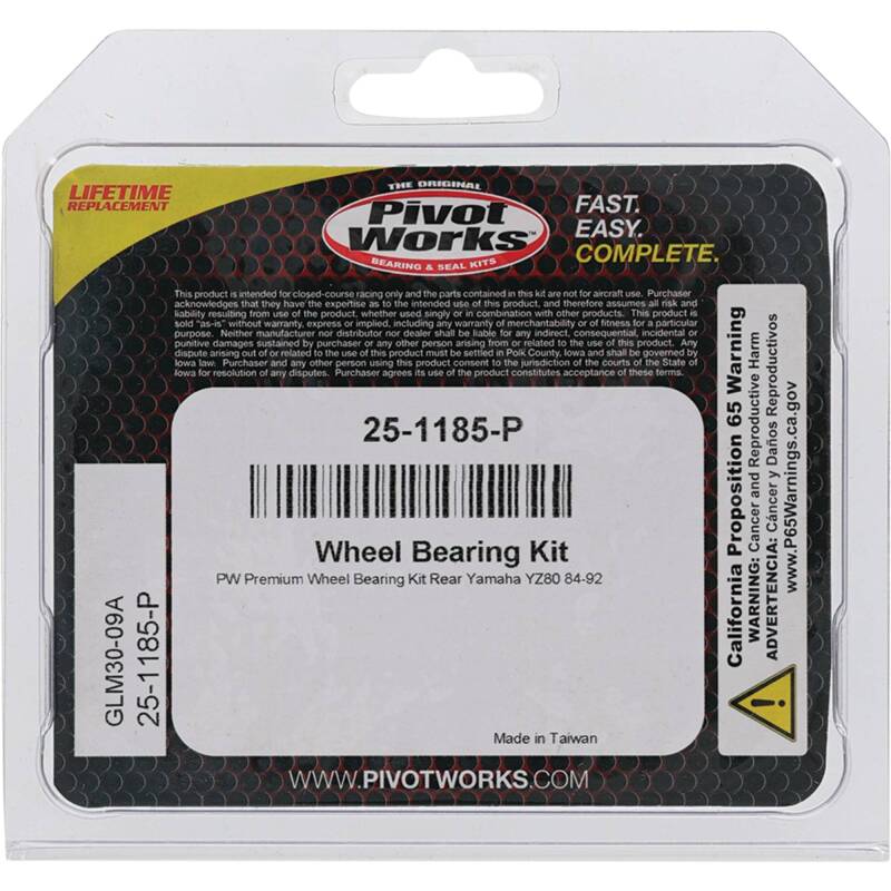 Pivot Works Yamaha Wheel Bearing Kit Premium Bearings Control Arms Pivot Works
