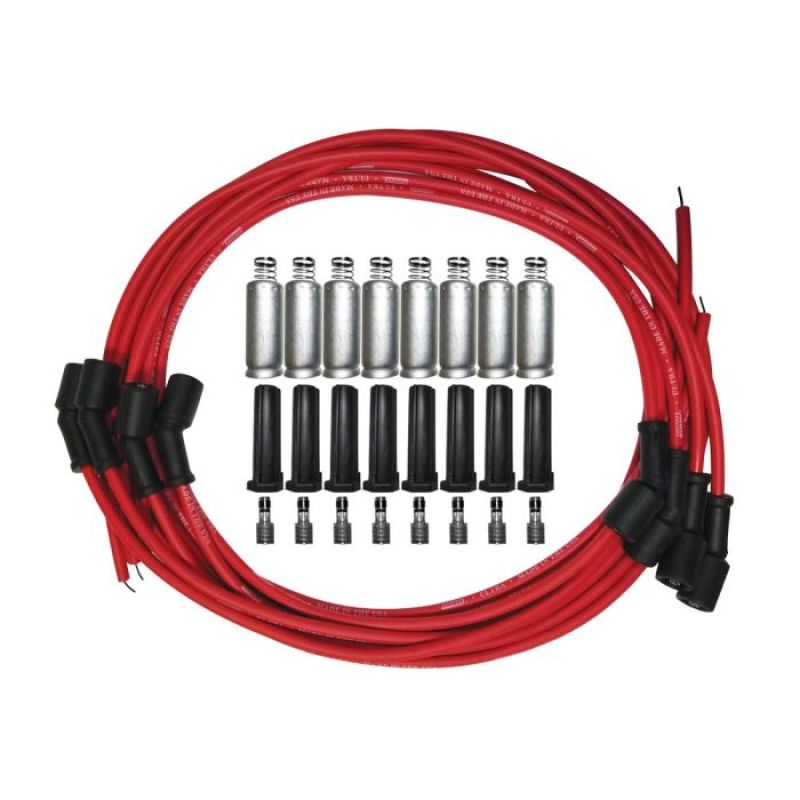 Moroso GM LS 135 Deg Plug Boots Ultra Spark Plug Wire Set - Red Spark Plug Wire Sets Moroso