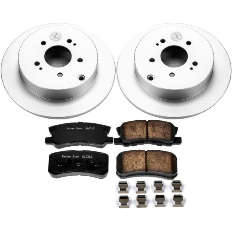 Power Stop 04-11 Mitsubishi Endeavor Rear Z17 Evolution Geomet Coated Brake Kit Brake Kits - Performance Blank PowerStop