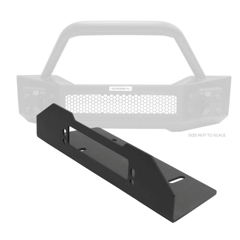 Go Rhino 07-20 Jeep Wrangler JL/JLU/JK/JKU/Gladiator JT Trailline Bumper Fairlead Mount Plate Bumpers - Steel Go Rhino