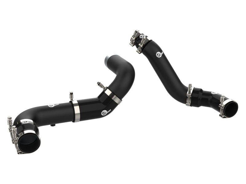 aFe 16-19 RAM 1500 V6 3.0L (TD) BladeRunner 3in Aluminum Hot & Cold Charge Pipe Kit - Black Intercoolers aFe