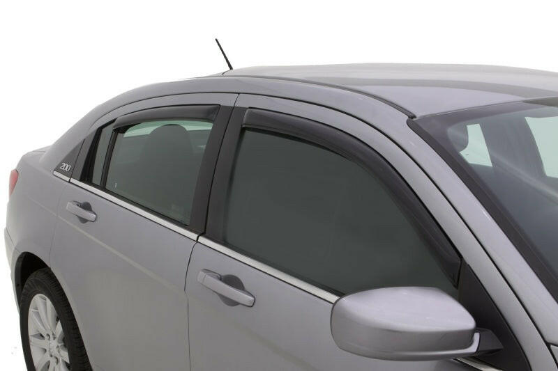 AVS 07-10 Chrysler Sebring Ventvisor In-Channel Front & Rear Window Deflectors 4pc - Smoke Wind Deflectors AVS