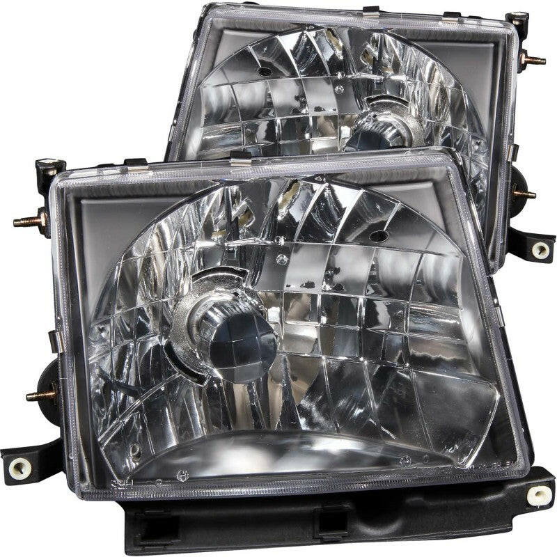 ANZO 1997-2000 Toyota Tacoma Crystal Headlights Black Headlights ANZO