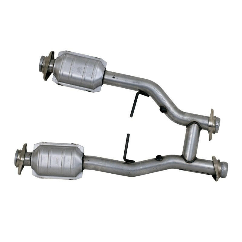 BBK 96-04 Mustang 4.6 GT / Cobra Short Mid H Pipe w Catalytic Converters 2-1/2 For Long Tube Headers H Pipes BBK
