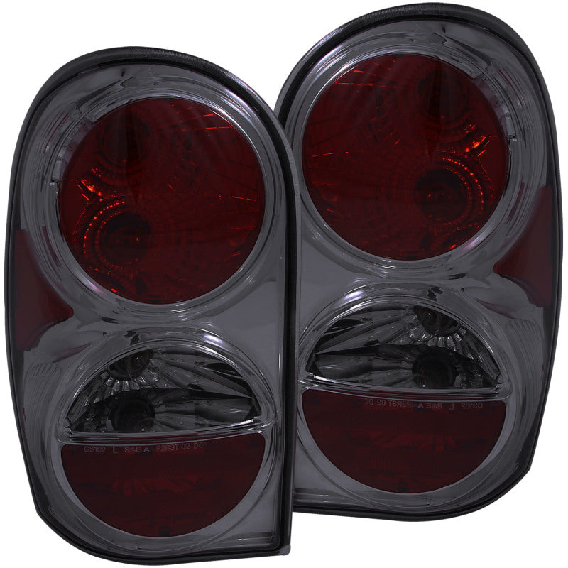 ANZO 2002-2007 Jeep Liberty Taillights Smoke Tail Lights ANZO