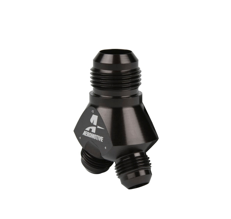 Aeromotive Y-Block - AN-12 - 2x AN-08 Fittings Aeromotive