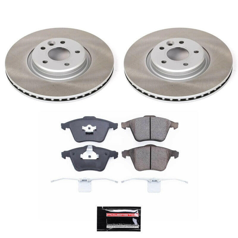 Power Stop 05-11 Volvo V50 Front Semi-Coated Rotor Kit Brake Kits - Performance Blank PowerStop