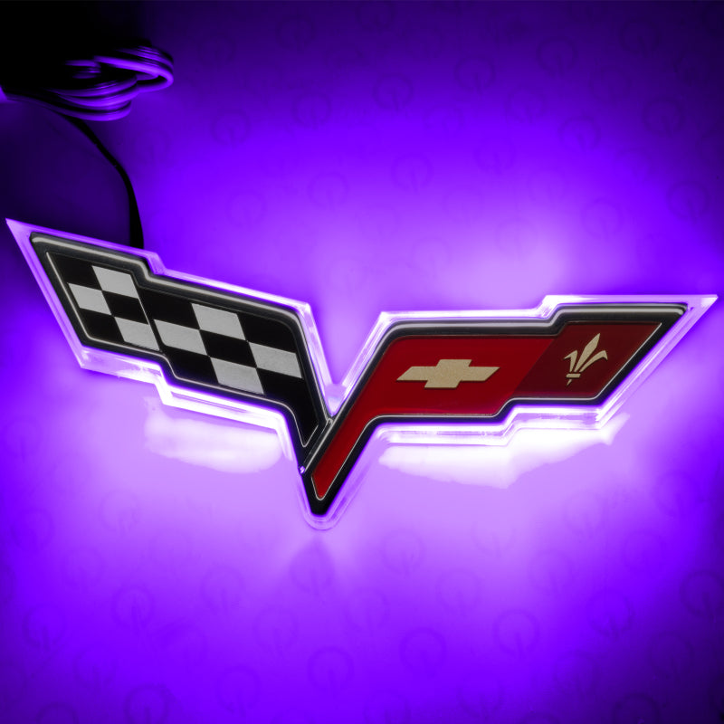 Oracle Chevrolet Corvette C6 Illuminated Emblem - Dual Intensity - UV/Purple Light Accessories and Wiring ORACLE Lighting