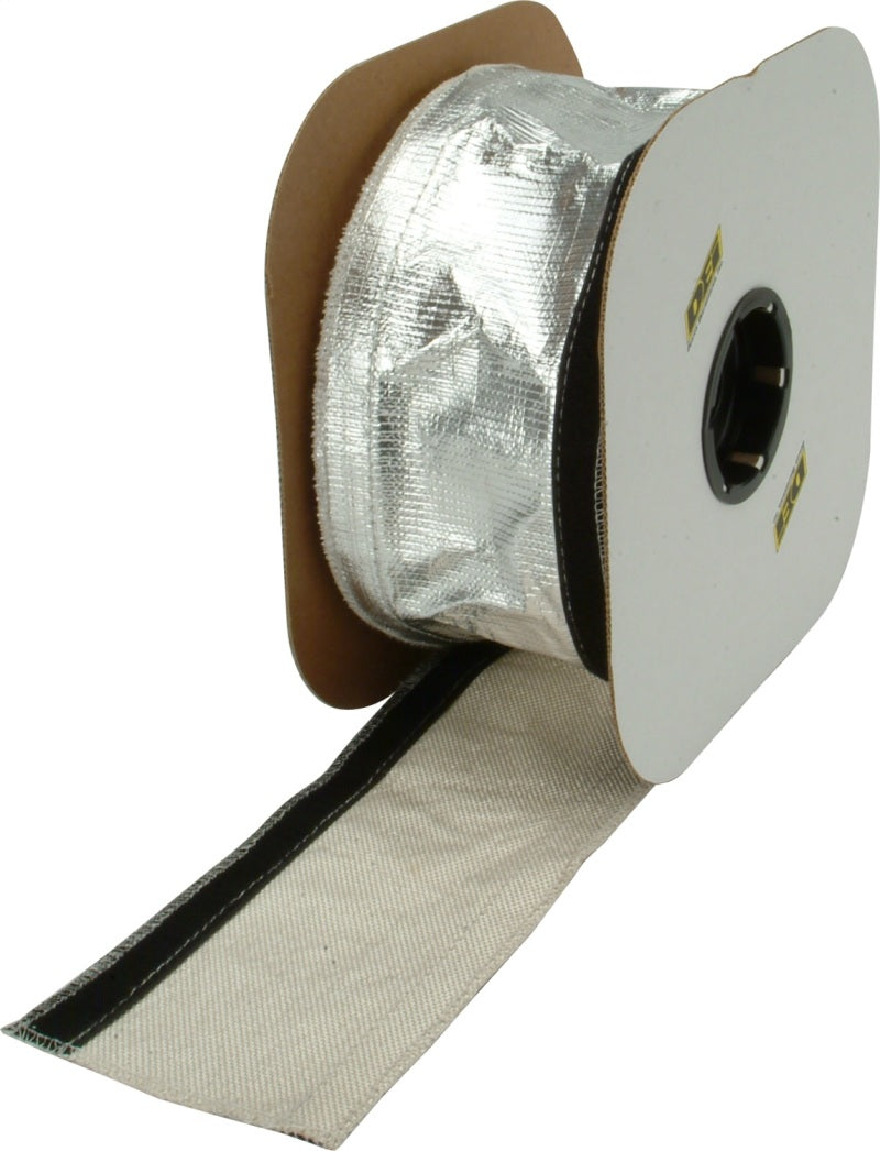 DEI Heat Shroud 2-1/2in x 50ft Spool - Aluminized Sleeving-Hook and Loop Edge Thermal Wrap DEI