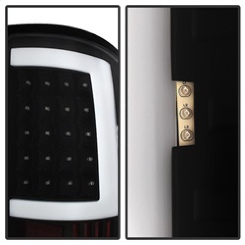 xTune GMC Sierra 07-13 LED Tail Lights Black ALT-ON-GS07-G2-LED-BK Tail Lights SPYDER