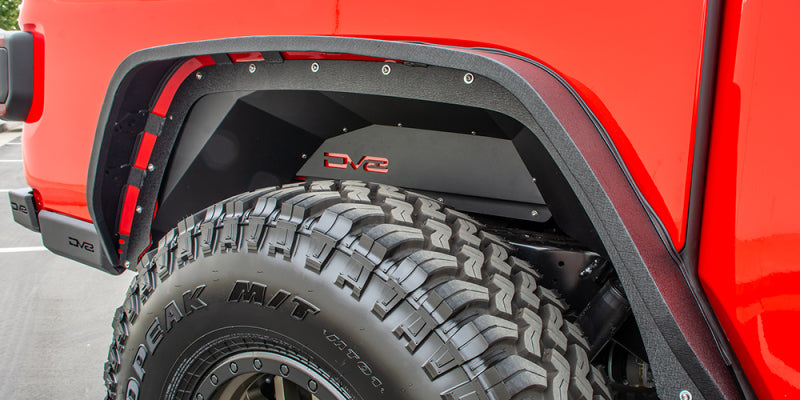 DV8 Offroad 201+ Jeep Gladiator Rear Inner Fenders - Black Wheel Well Liners DV8 Offroad