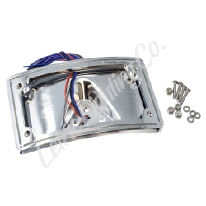 Letric Lighting 04-13 Sportster Perfect Plate Light Chrome Curved License Plate Frame License Frame Letric Lighting