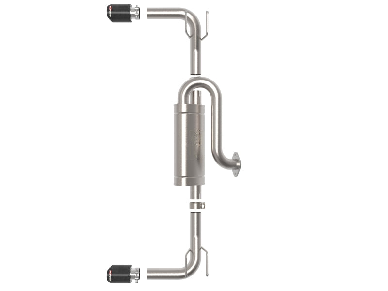 aFe 19-22 Mazda 3 L4 2.5L Takeda 3in to 2-1/2in 304 SS Axle-Back Exhaust w/ Carbon Fiber Tip Axle Back aFe