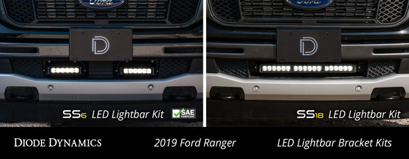 Diode Dynamics 19-21 Ford Ranger SS6 LED Lightbar Kit - Amber Driving Light Bars & Cubes Diode Dynamics