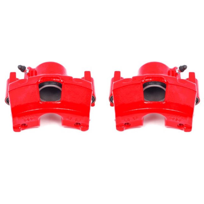 Power Stop 90-98 Buick Skylark Front Red Calipers w/o Brackets - Pair Brake Calipers - Perf PowerStop